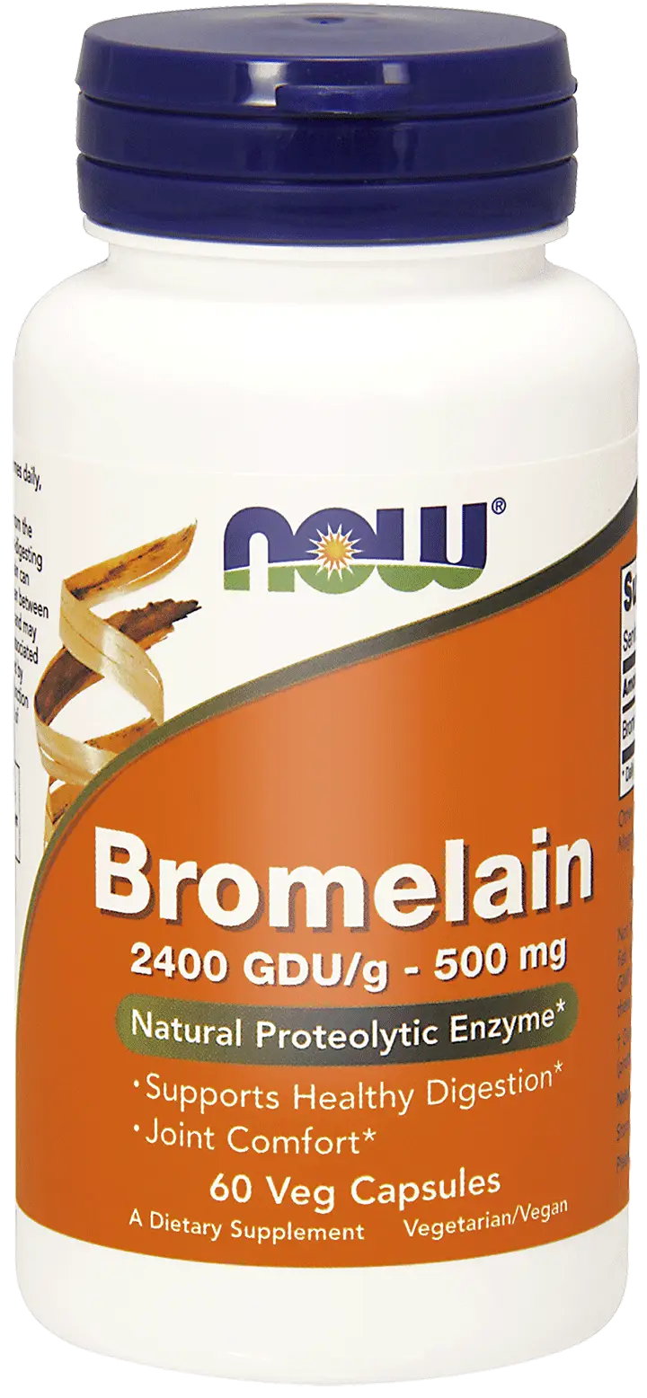 Фото - Вітаміни й мінерали Now Foods Bromelain 500 Mg - 60 Vcaps 