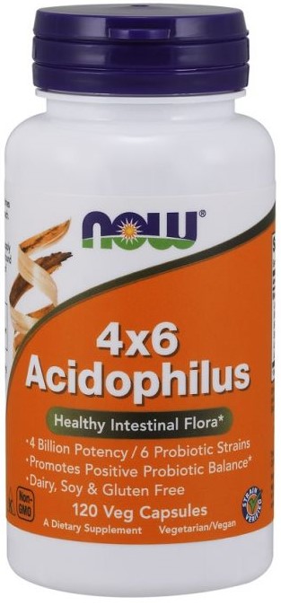 Фото - Вітаміни й мінерали Now Foods - Acidophilus 4x6 120 Vcaps 