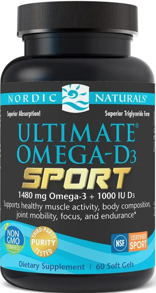 Zdjęcia - Witaminy i składniki mineralne Nordic Naturals Ultimate Omega-D3 Sport 60 Softgels 